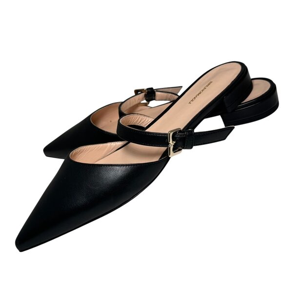 Bruno Magli Pasha Leather Buckle Strap Mules Flats Size 40 8.5-9 New $298 - Picture 4 of 6